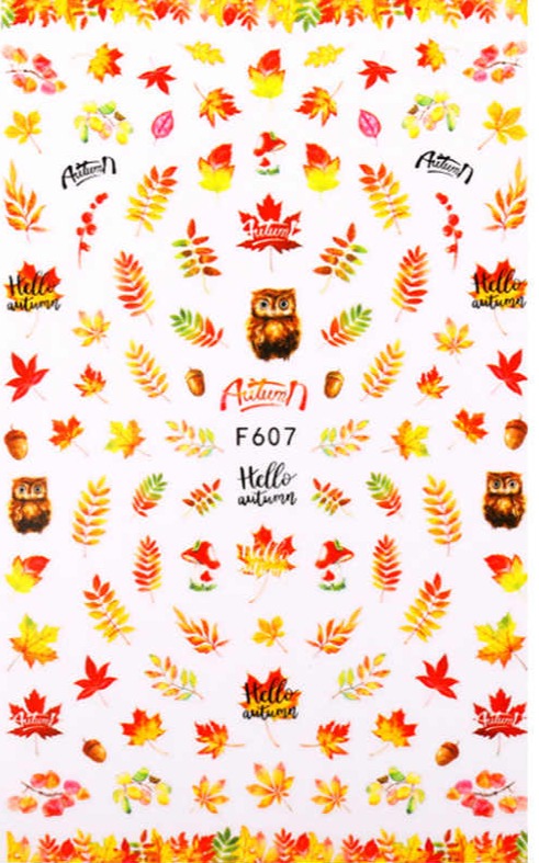 Hello Autumm Nail Sticker
