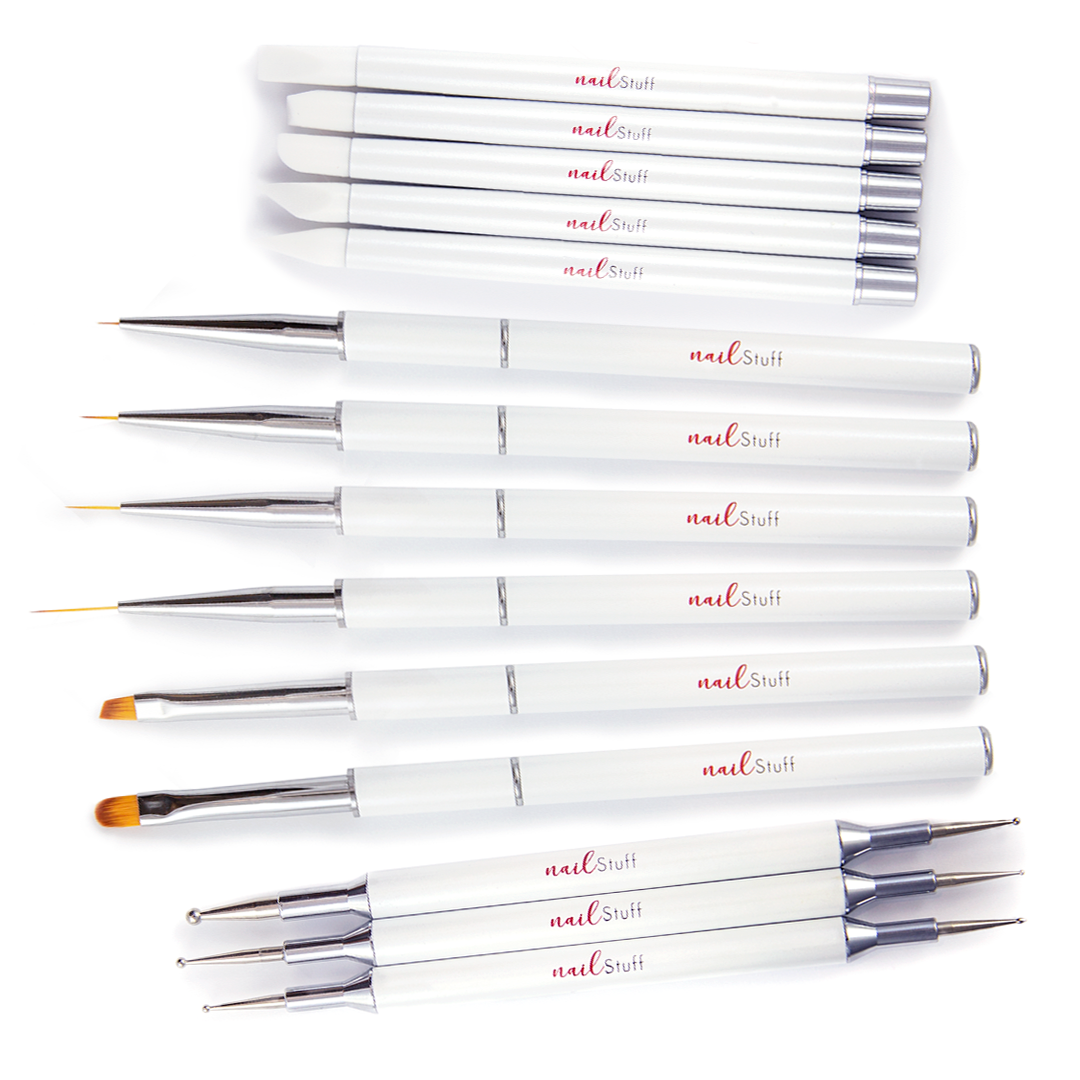 NailStuff - Entire Nail Brush and Tool Set (17 pcs)