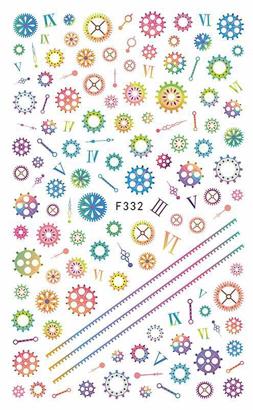 Tick Tock Rainbow Nail Sticker