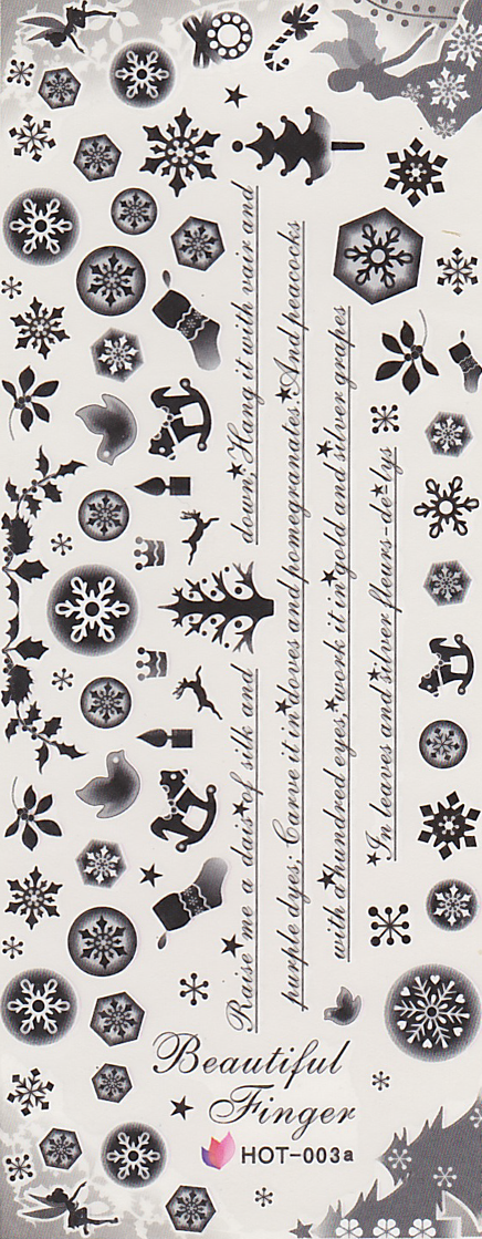 Winter Themed Large Sheet Water Decal