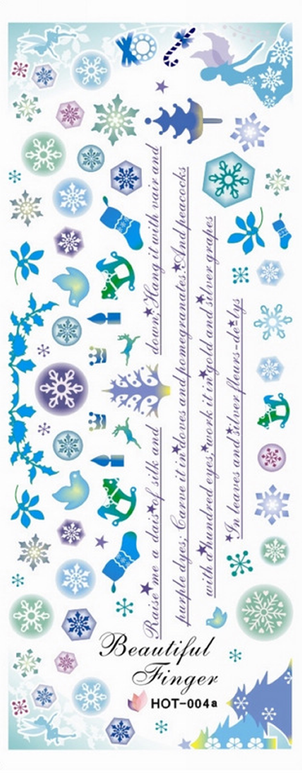 Winter Themed Large Sheet Water Decal