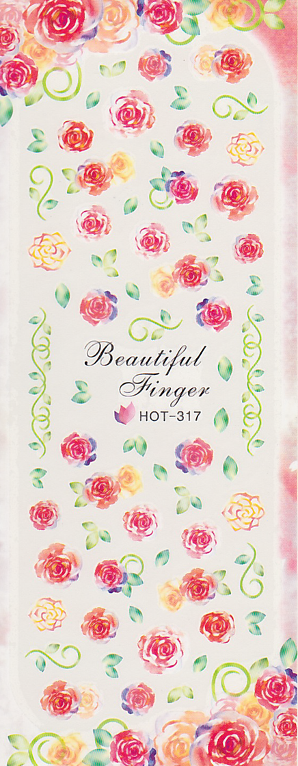 Water Colour Roses Large Sheet Water Decal