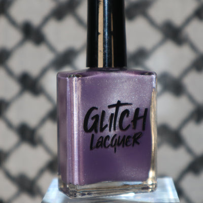 Liberation by Glitch Lacquer, lavender silver magnetic bottle standalone product shot