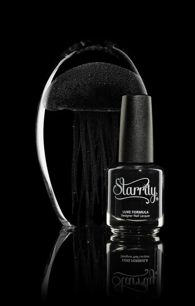Immortal Jelly by Starrily, deep translucent black jelly with subtle micro-shimmer, bottle standalone product shot