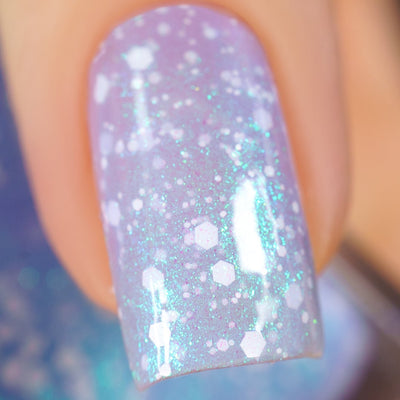 Cadillacquer Spotted Glass Frog blue jelly nail polish swatch