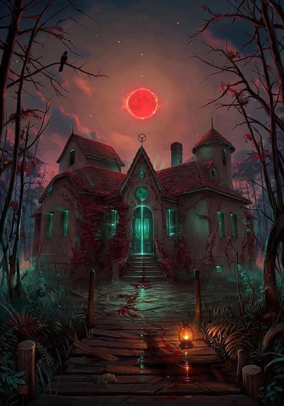 Murder Manor by Dam Nail Polish, deep maroon reflective shimmer glitter with teal-green duochrome shimmer, in lifestyle setting