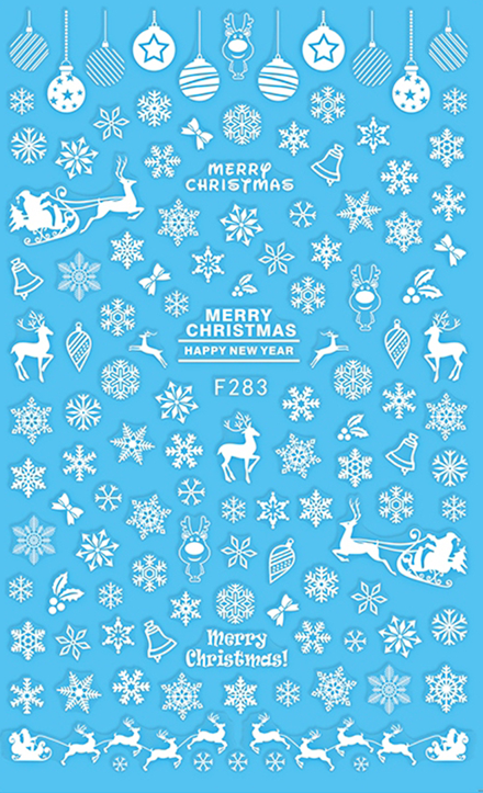 Snowflakes and Reindeer Nail Sticker