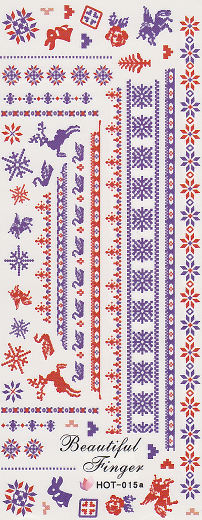 Christmas Fair Isle Large Sheet Water Decal