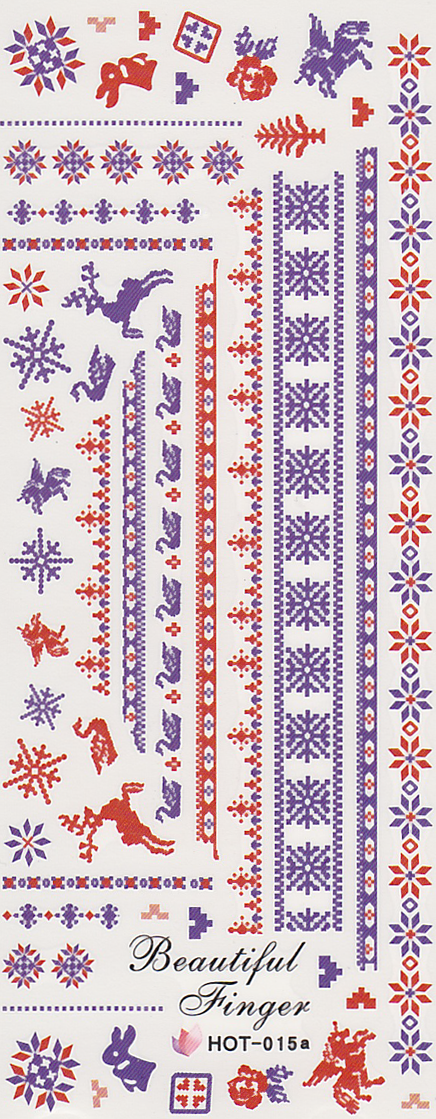 Christmas Fair Isle Large Sheet Water Decal