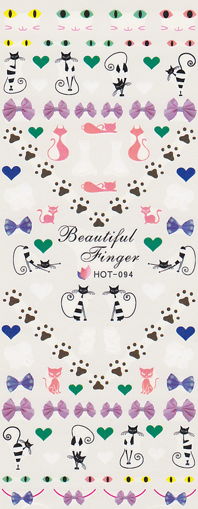 Cats and Bows Water Decal