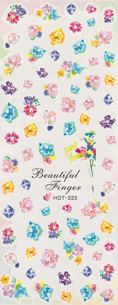 Water Colour Flowers Large Sheet Water Decal