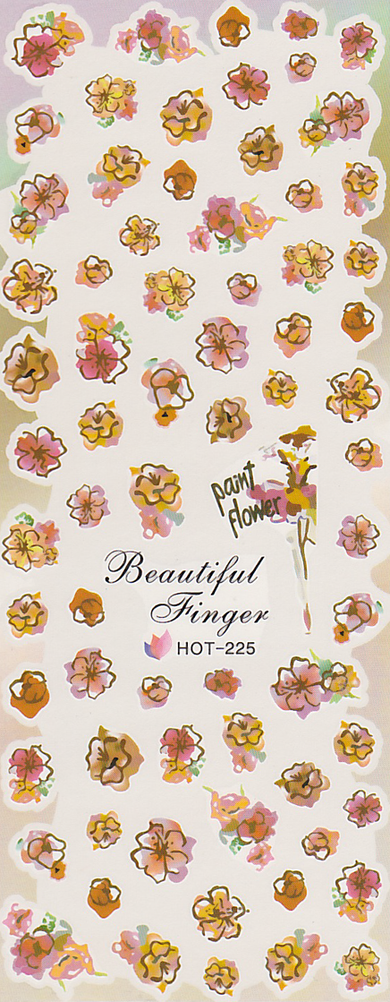 Water Colour Flowers Large Sheet Water Decal