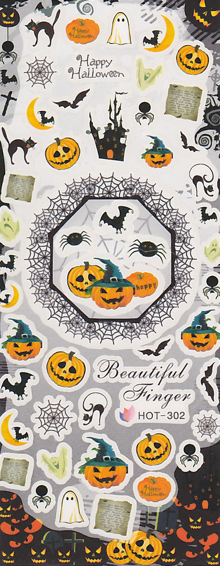 Halloween Jack-o-Lantern Large Sheet Water Decal