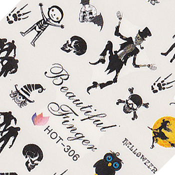 Halloween Zombie Skeleton Large Sheet Water Decal