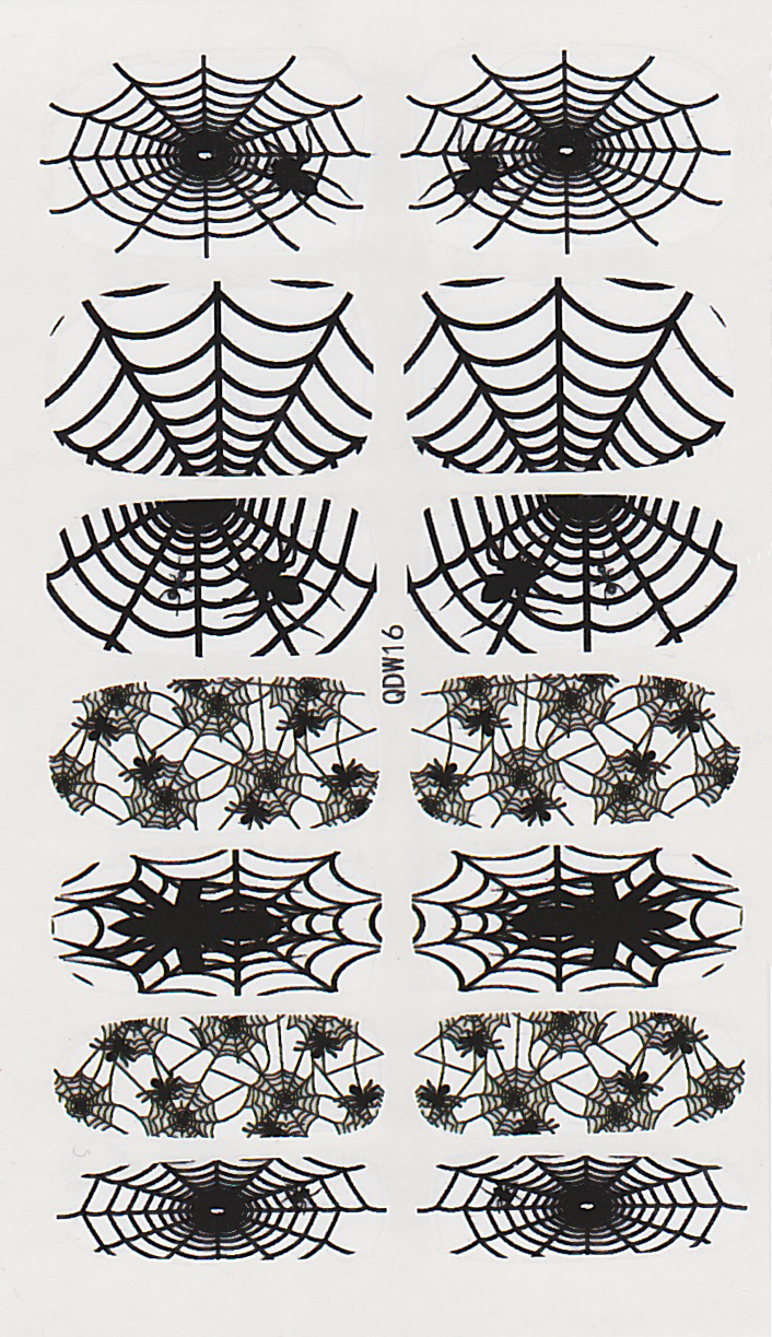 Halloween Spiderweb Full Nail Water Decals